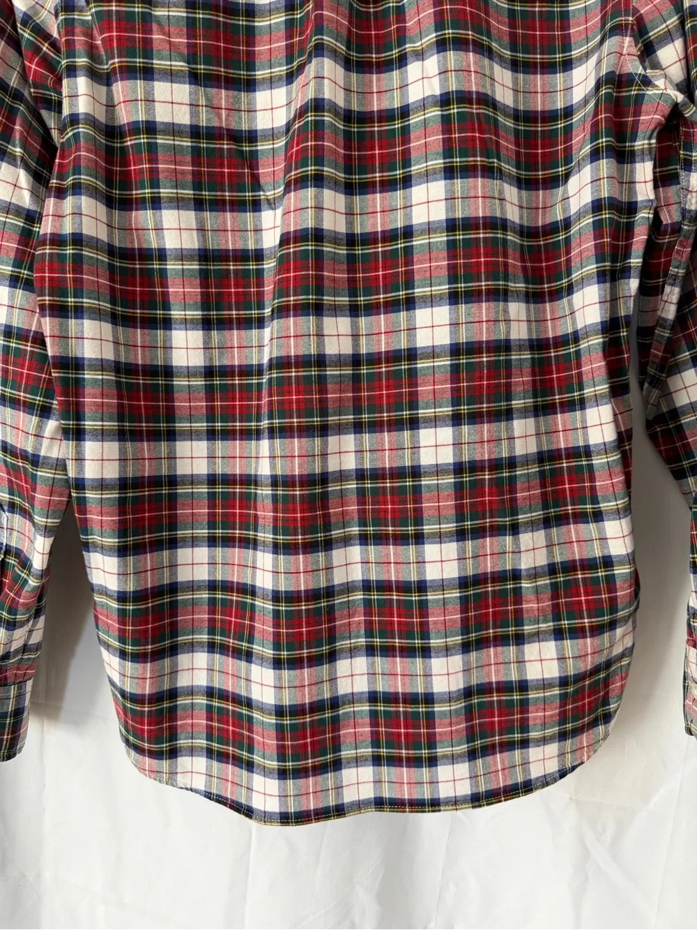 J.Crew Broken-In Oxford Shirt Slim Medium Organic Cotton Holiday Tartan Plaid